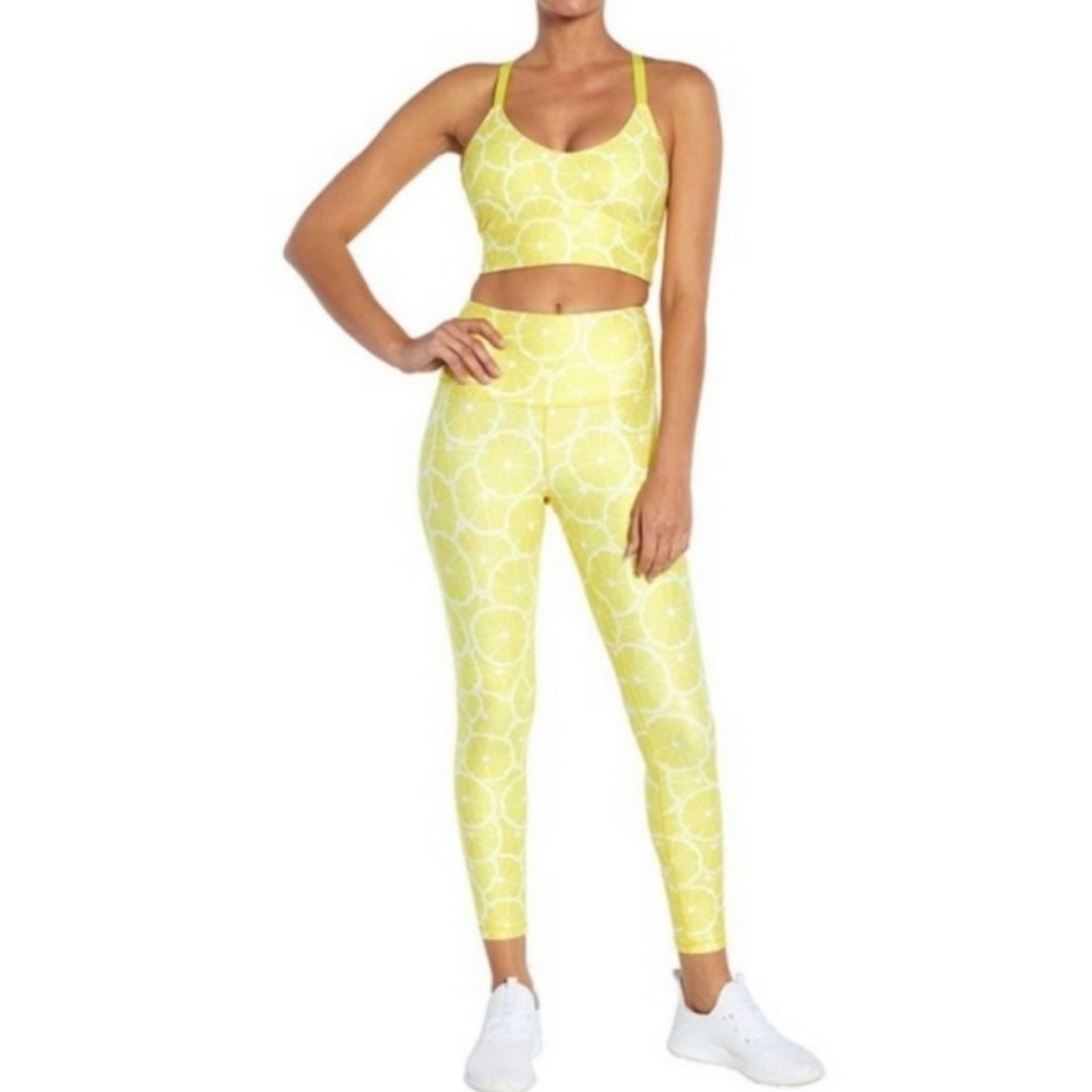 Wildfox Sweat Lemon Workout Leggings 7/8 NWT
